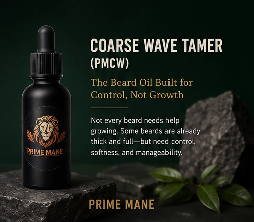 Best Beard Oil for Coarse, Wiry Beards: Coarse Wave Tamer by Prime Mane